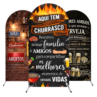 Painel Romano Frases Churrasco Festa 2x1m Sublimado C/Elástico em Oferta na Shopee