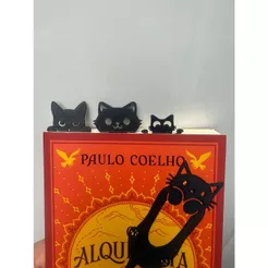 Kit 4 Marcadores de Livro Gatinho Fofo | Bookmark Criativo Kawaii