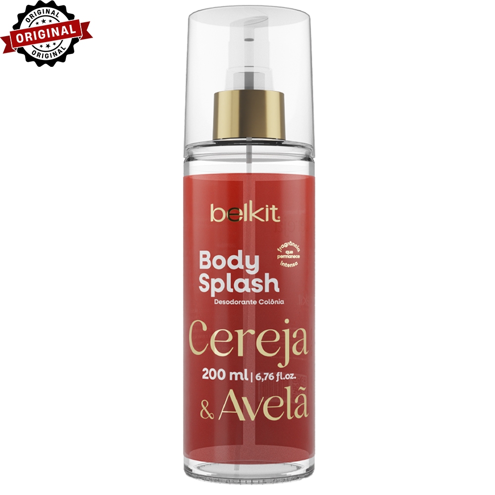 Body Splash Cereja e Avelã 200ml BELKIT | Alta Projeção | Alta fixação | Perfumaria Fina em Oferta na Shopee