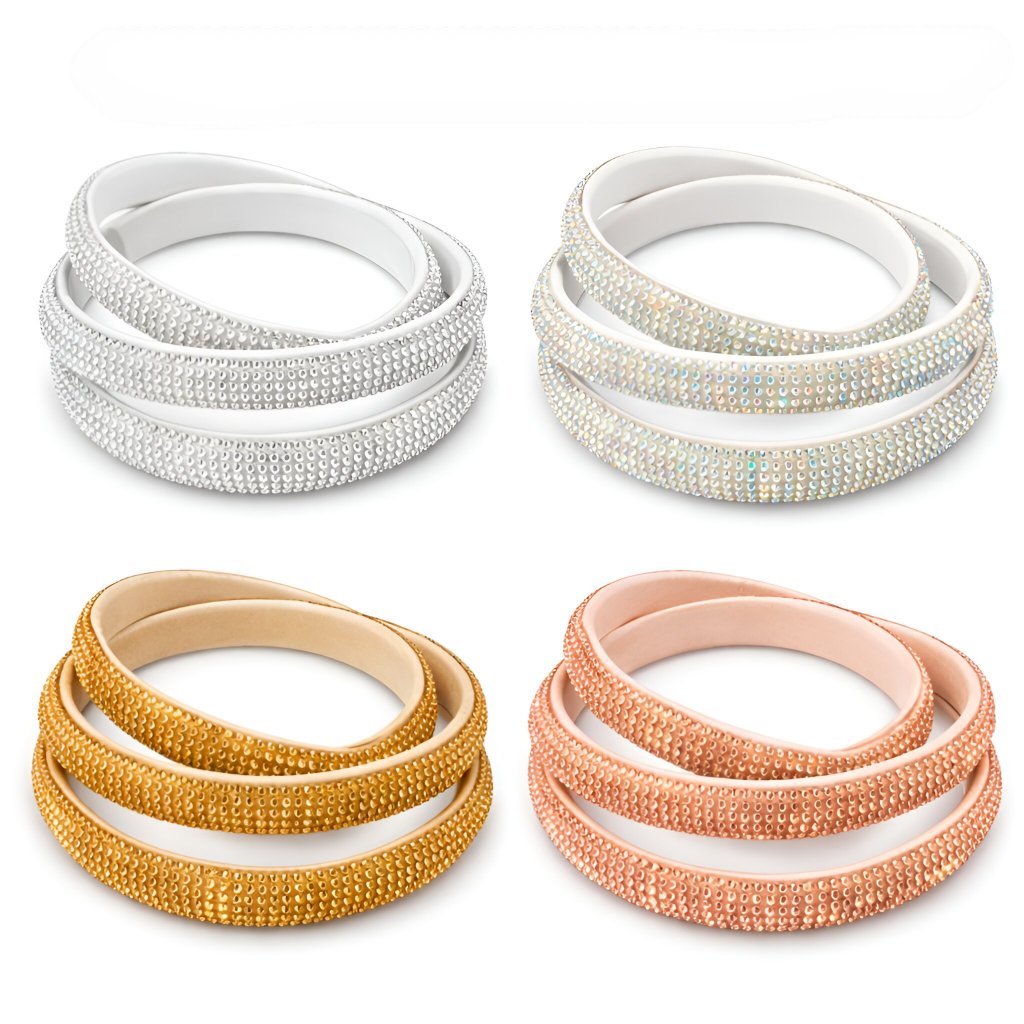 Meia Cana 13mm com 8 fileiras de Strass 1/3/5 Metros em Oferta na Shopee