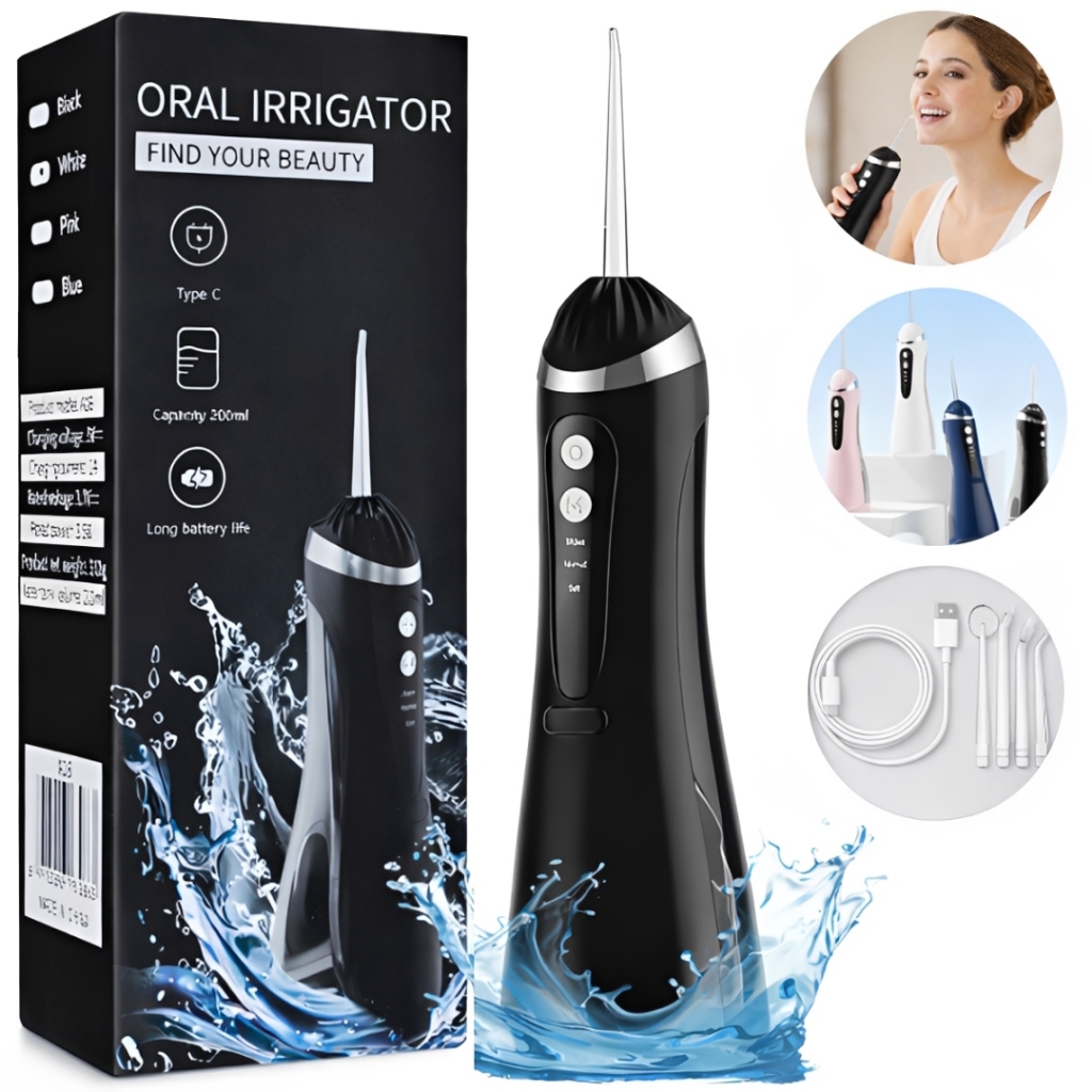 Irrigador Oral Premium Portátil Limpeza Higiene Bucal 3 Modos De Uso Bivolt em Oferta na Shopee