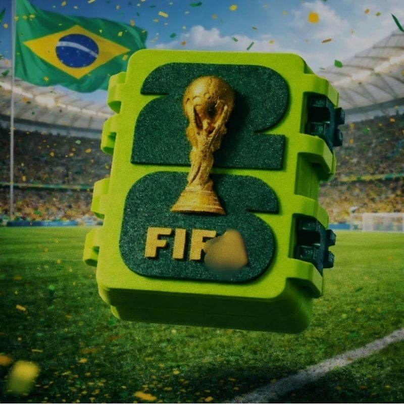 ⚽🇧🇷 Porta Figurinhas Copa do Mundo 2026  | Organizador Álbum Copa | Estojo Figurinhas Futebol | Colecionador World Cup