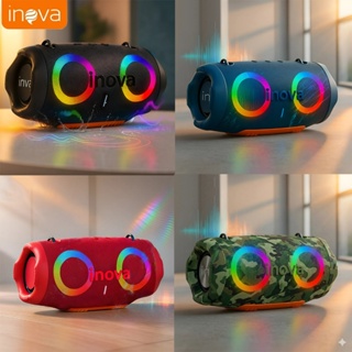 INOVA ORIGINAL-Caixa de Som Bluetooth 10W/20W com LED Colorido Portátil Compatível com TF e USB em Oferta na Shopee