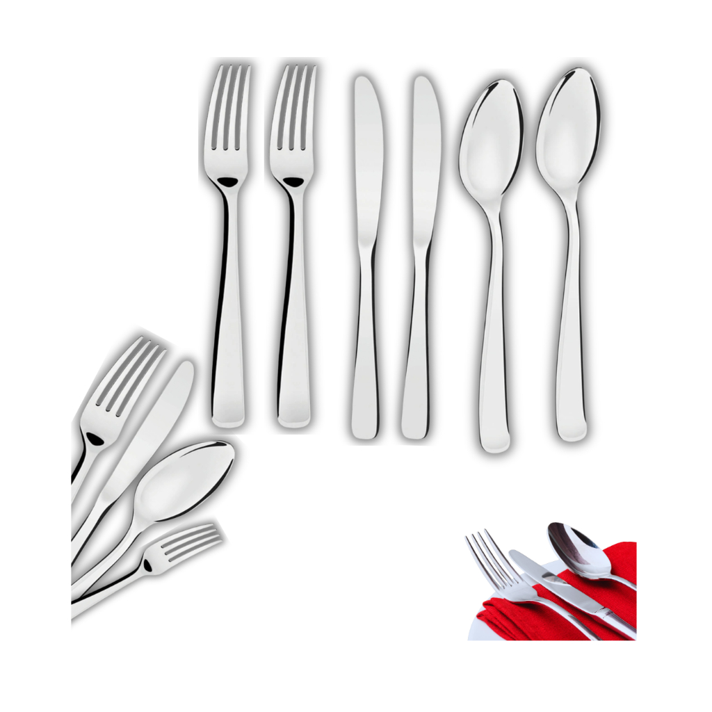 Conjunto de Talheres 90 e 45 peças Aço Inox  Facas  Garfos de Mesa Colheres pra sua cozinha