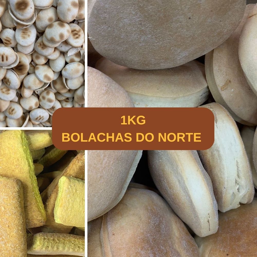 1Kg Biscoito Bolacha Nordestina Bolachão do Norte Doce Salgada