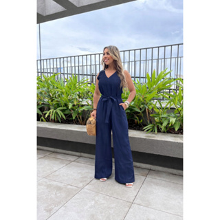 Macacão Feminino Pantalona Romana Amarração Elegante Chique Sensorial Marrant em Oferta na Shopee