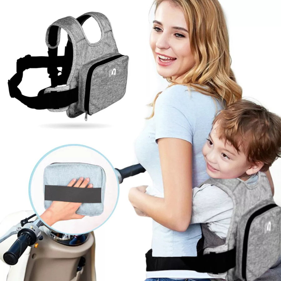 Colete Cinto De Segurança Para Andar Moto Infantil Criança