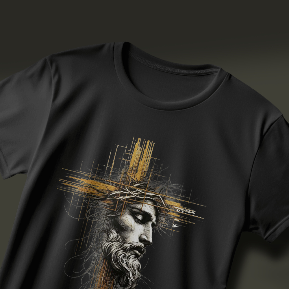 Camiseta e Bermuda Jesus Rosto Conjunto Masculino T-shirt Estampa Shorts Blusa Do Tamanho 2 ao 16 — imagem 2 de 2