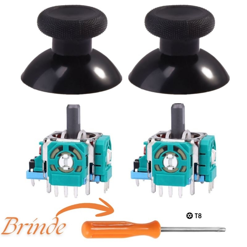 Botão Analógico 3D Controle Xbox One / Series S X / PS4 Joystick Módulo Reposição Alta Precisão Padrão ALPS