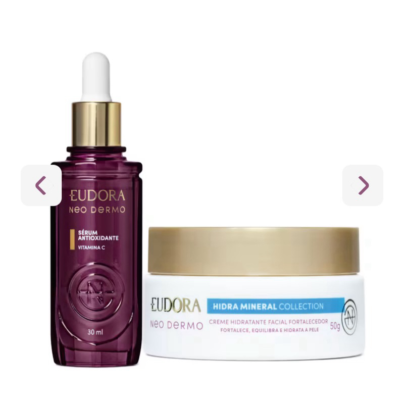 Combo Neo Dermo: Sérum Antioxidante 30ml + Creme Hidratante Facial Fortalecedor 50g Eudora