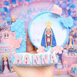 Vela Nossa senhora baby biscuit / Tema nossa senhora criança / aniversario nossa senhora