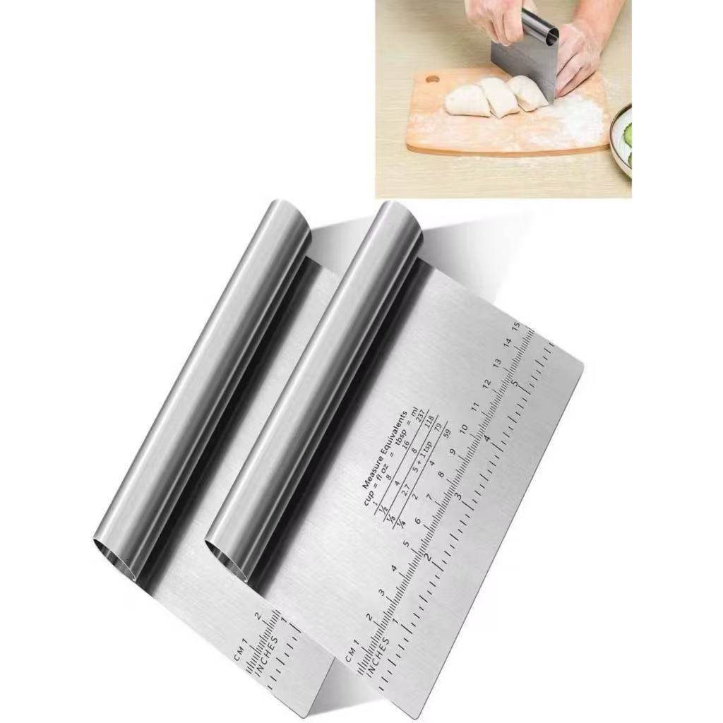 Espátula Inox Cortar Massas E Legumes Com Regua em Oferta na Shopee