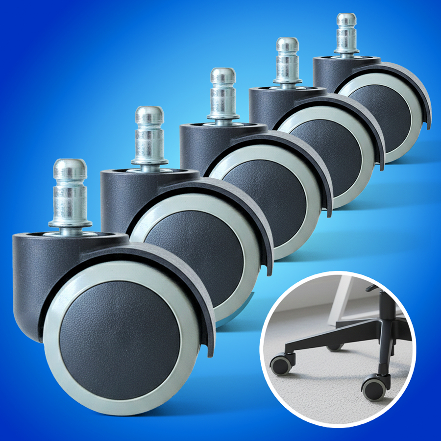 Kit 5 Rodinhas Rodízios Para Cadeira Escritório e Gamer Macio Claro 50mm em Oferta na Shopee