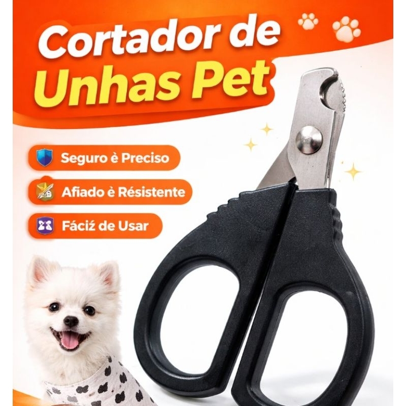Tesoura Cortador de Unhas para Cães e Gatos com Trava de Segurança – Pet Pequeno e Médio Porte