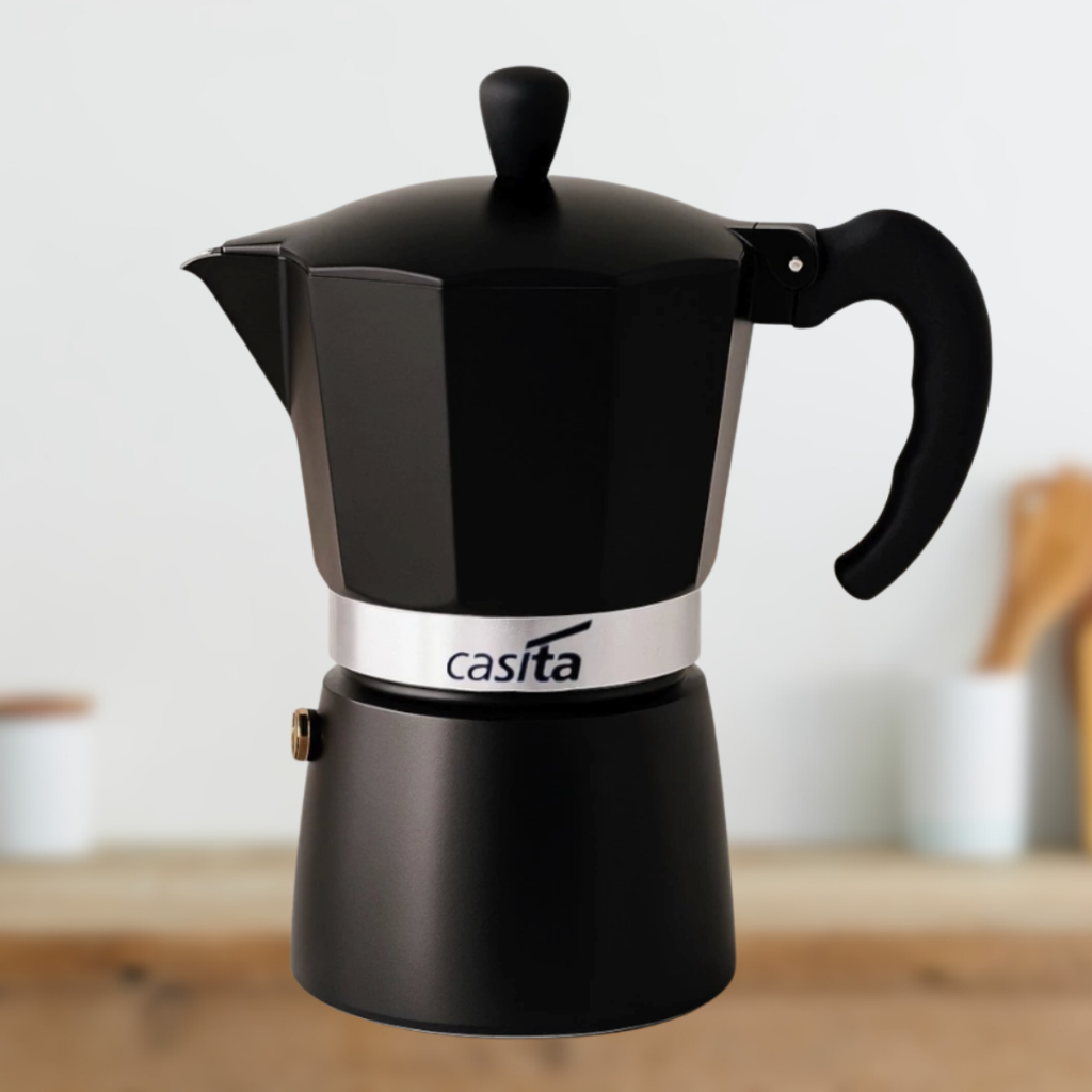 Cafeteira Italiana Original Preta 6 Xícaras 300ml Café Premium Alumínio Casita