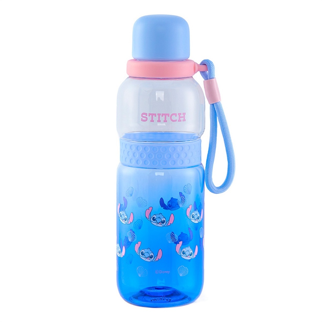 Garrafa de Água Squeeze 720ml Stitch Azul Antivazamento Disney