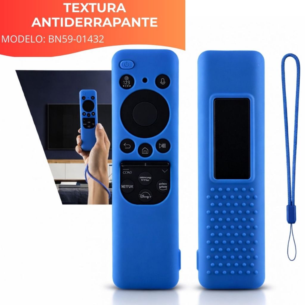 Imagem Capa de Silicone Para Controle Remoto Samsung Smart Tv 4k BN59-1432A Cu7700 Solar