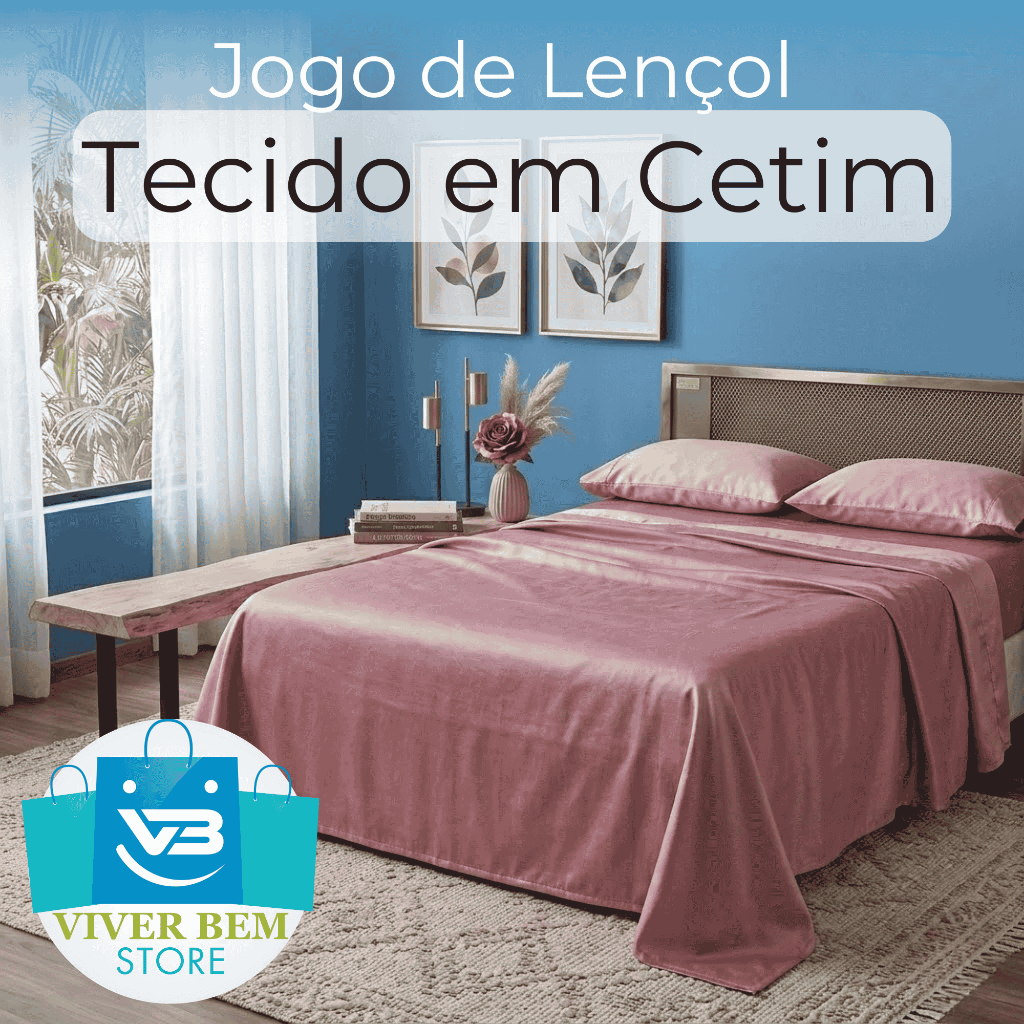 Jogo de Lençol Queen e king Cetim 4 Peças Com Elástico e Fronha em Oferta na Shopee