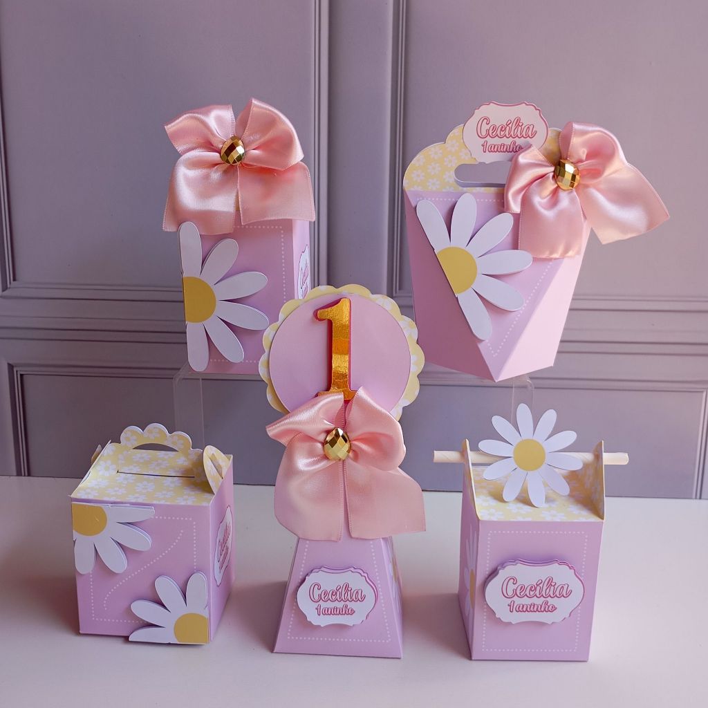 Kit de Festa  Personalizado MARGARIDAS | Aniversário MARGARIDAS | lembrancinha | decoração