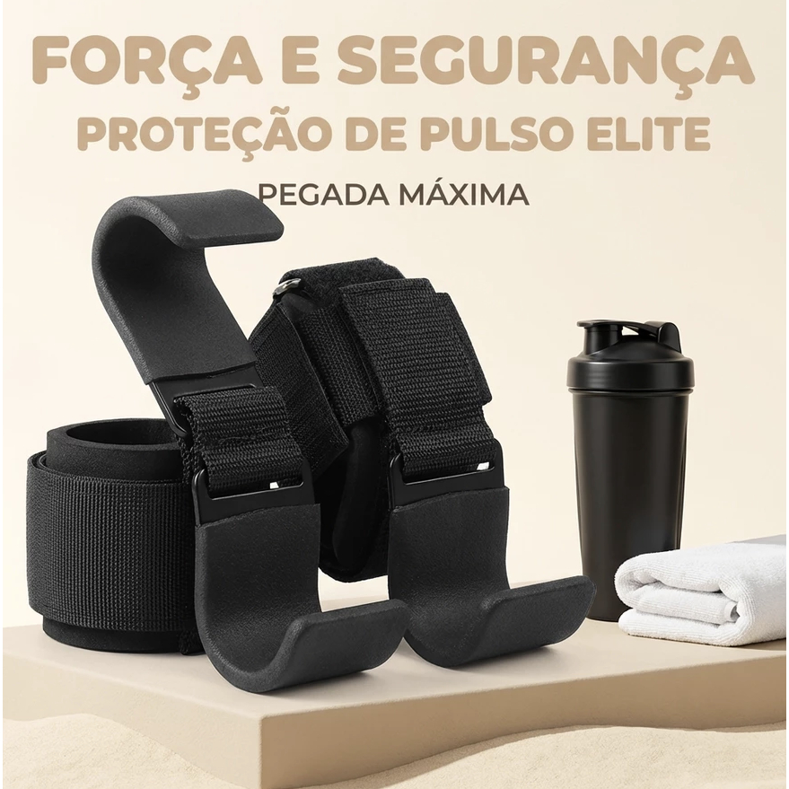 Strap com gancho reforçado para academia e musculação