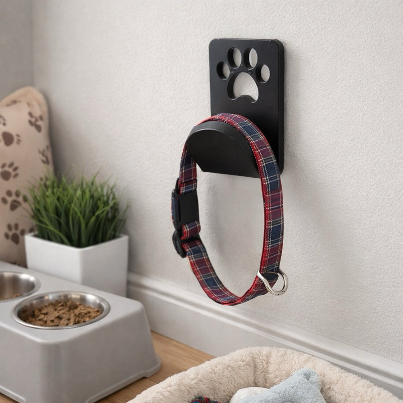 Organizador para Coleira Pet Cachorro Gato | Gancho de Parede para Guia Pet