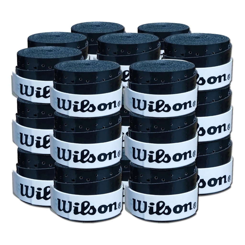 Kit 30 Overgrip Wilson Para Beach Tennis Tênis Padel Preto Cor 30 Preto
