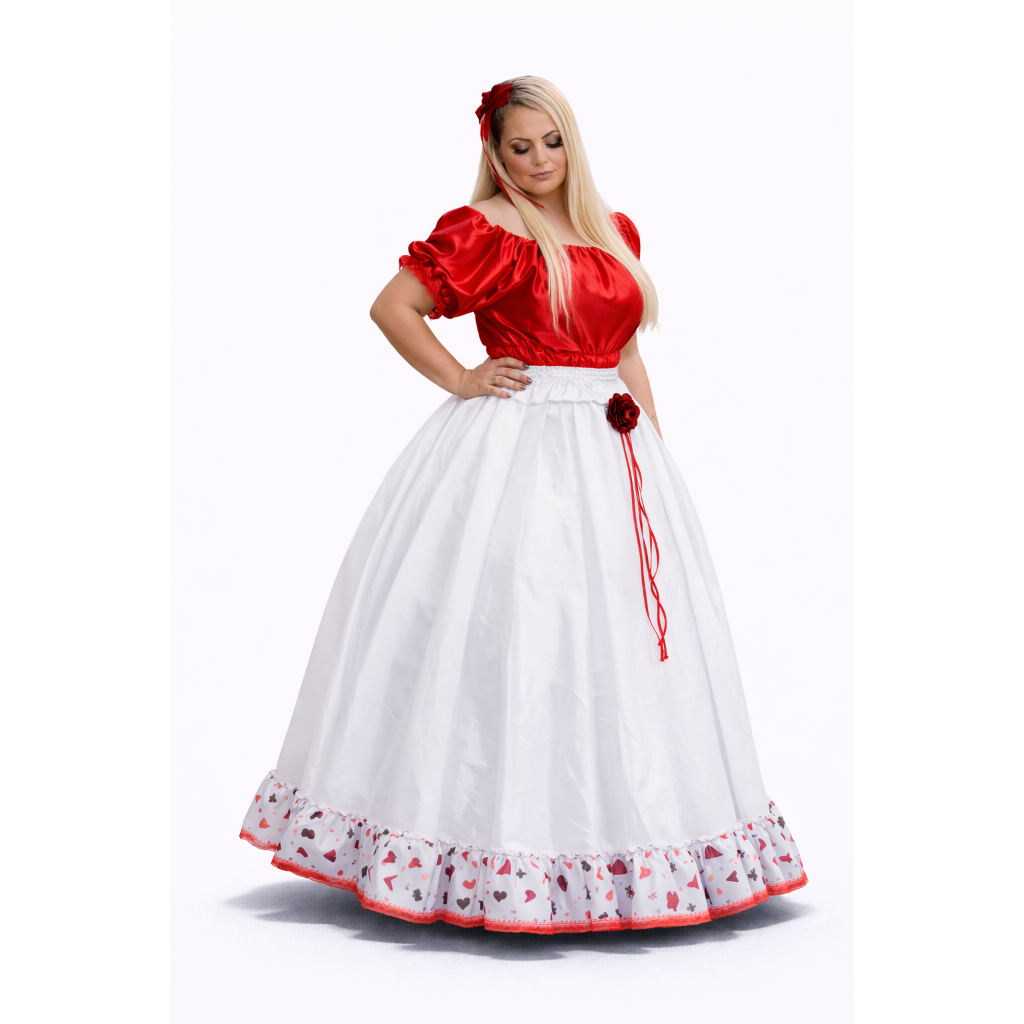 ROUPA POMBA GIRA MALANDRADALAPA SAIA BATA E CHAPÉU