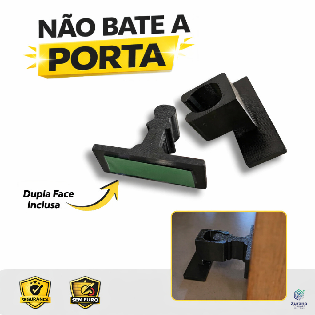 Trava de Porta Super Forte com Dupla Face – Fixação Forte