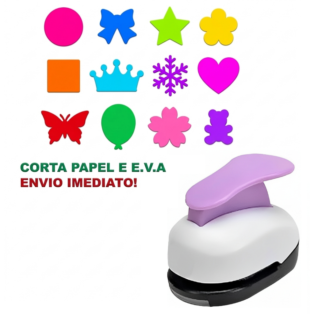 Kit 12 Cortador Perfurador De Eva E Papel Scrapbook -16mm em Oferta na Shopee