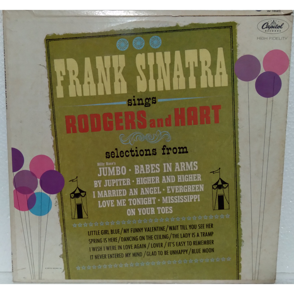 Lp - Frank Sinatra Sings Rodgers & Hart - Imp USA - 1963