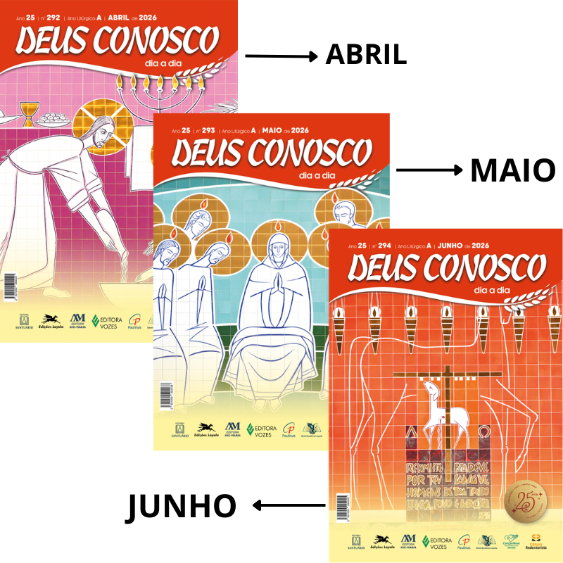 Livros Deus Conosco Dia A Dia - Combo 3 Unidades - Mensais Editora Santuario em Oferta na Shopee