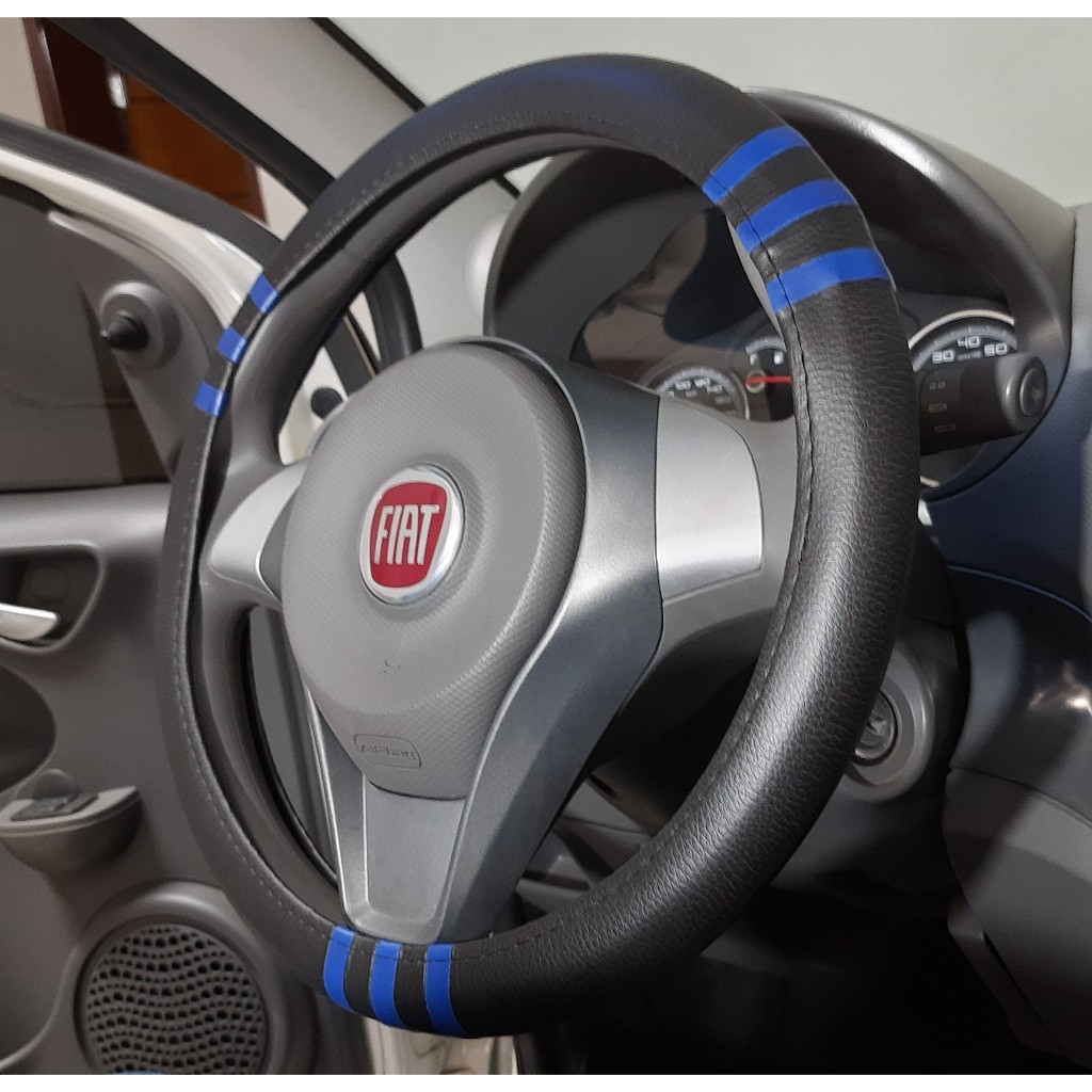 Capa Protetora de Volante Esportiva em Material Ecológico Flexível para Carros de Linha Passeio 38cm Universal
