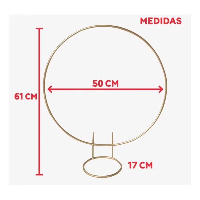 Mini Arco De Mesa Redondo Em Ferro Dourado Para Decoração De Festa Aniversário Infantil Adulto