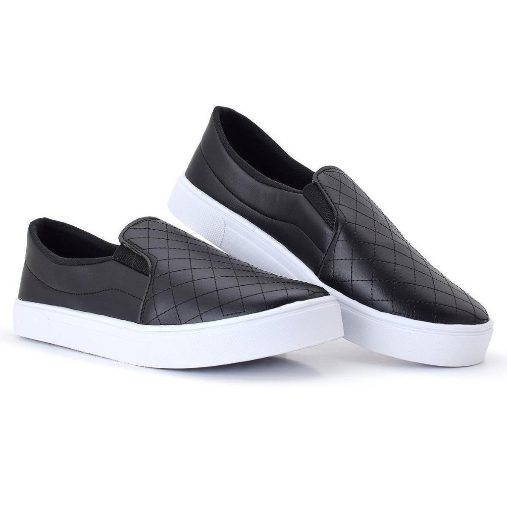 Promoção Tênis Feminino Slip On Iate Original Sem Cadarço Confortável Casual Leve Dia a Dia Caminhada Sapatênis Moda