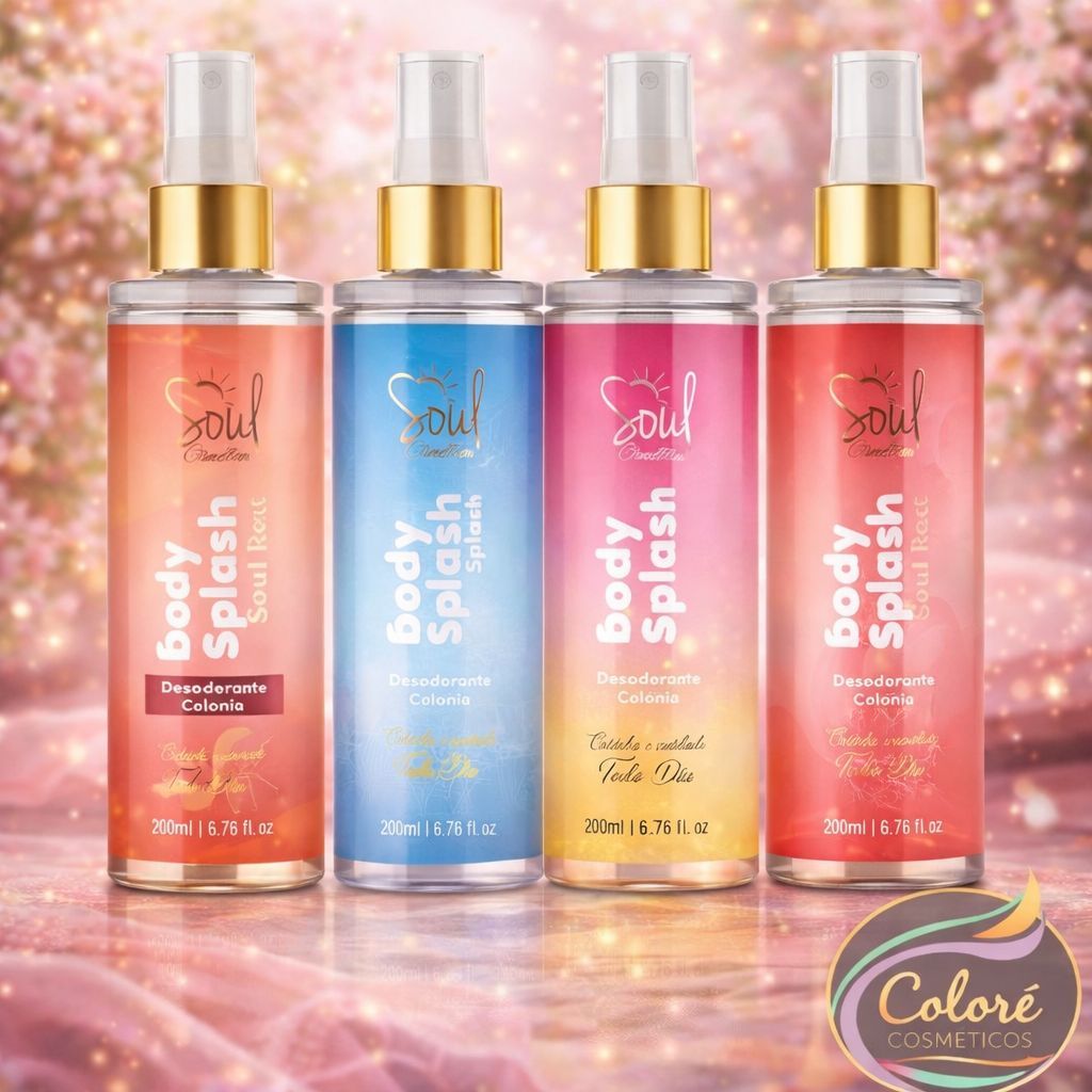 Kit 12 Body Splash Soul Feminino 200ml Perfume Cheiro Alta Fixação Dia Noite Desodorante Corporal em Oferta na Shopee