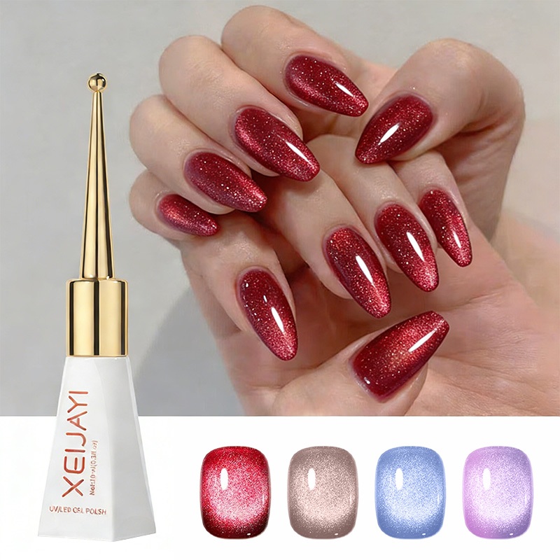 Gel Cat Eye Magnético para Unhas Efeito Olho de Gato Brilhante Esmalte Gel Nail Art