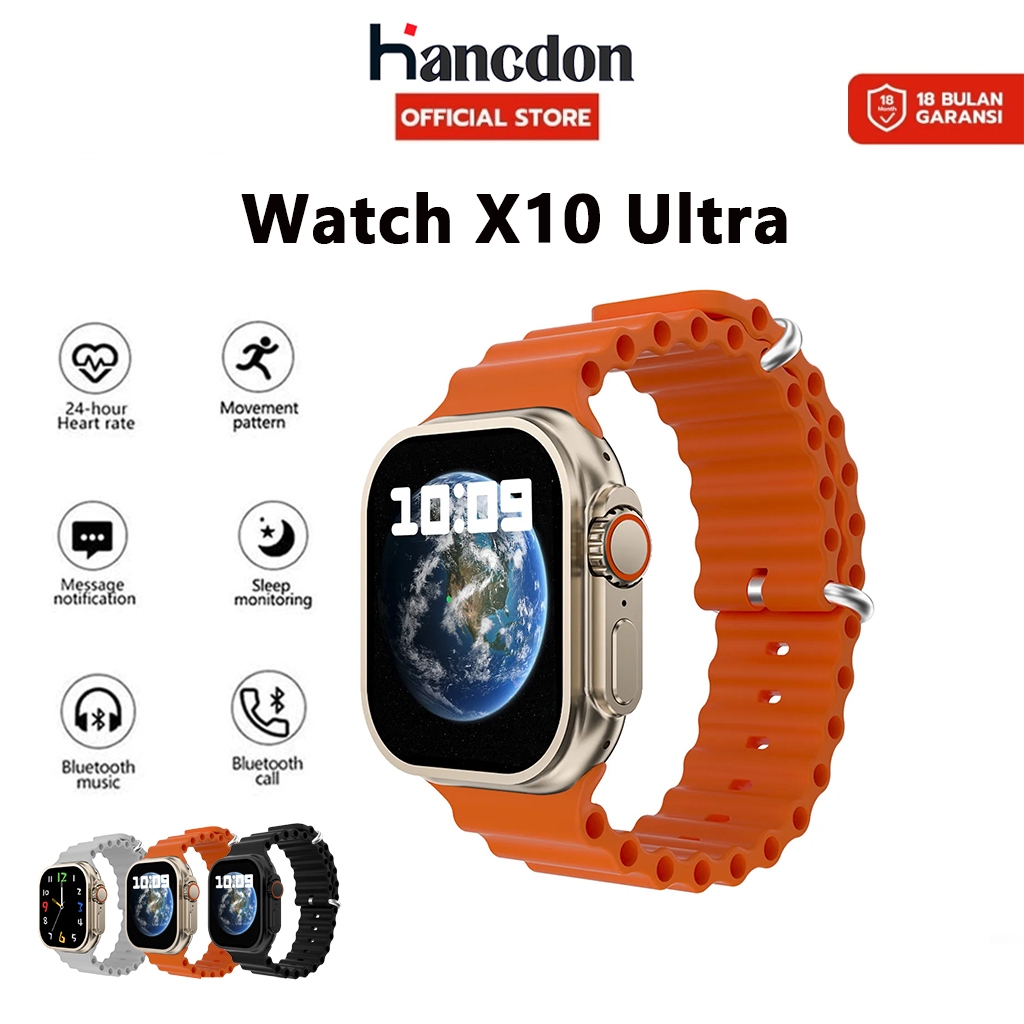 Hancdon Smartwatch X10 Ultra Com Alexa Ultra Calculadora Cardíaca Monitoramento Frequência Bluetooth Para Android iOS