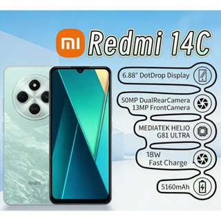 Celular xiaomi original redmi 14C celula novo 8RAM 256ROM 5160mAh bateria em Oferta na Shopee