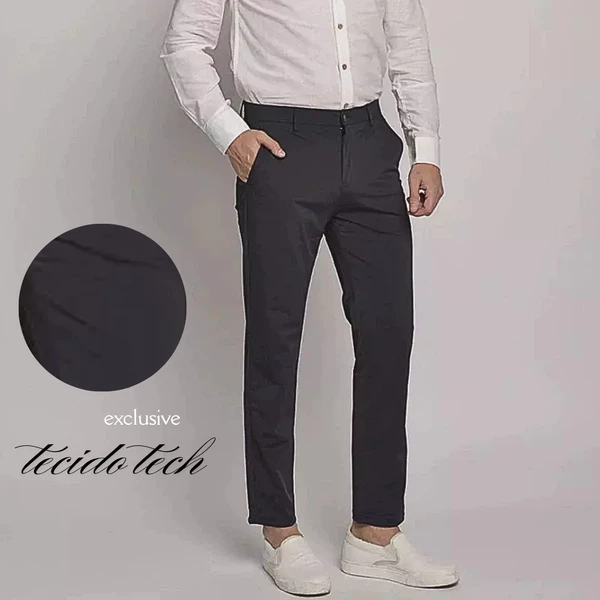 Calça Social Masculina Slim Elastano Não Amassa Confortável Executiva