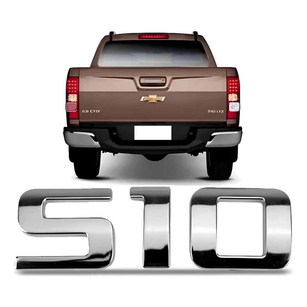 Emblema Tampa Traseira Letreiro S10 2012 2013 A 2016 Cromado