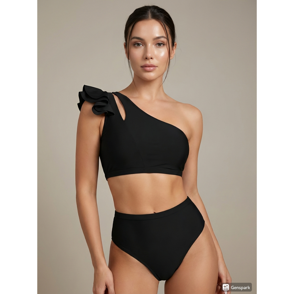 biquini top croppet com bojo removivel e babado calcinha hotpants ou cintura alta com gringa moda verão praia
