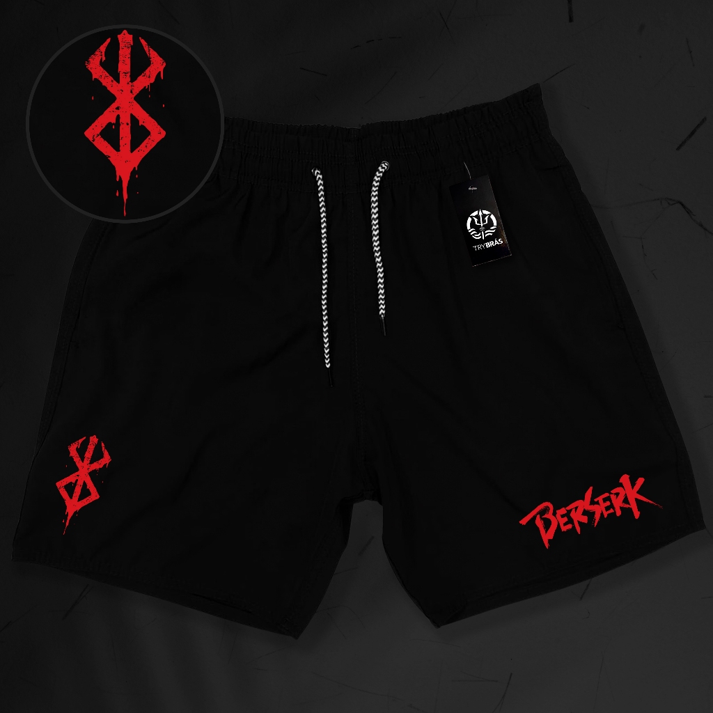 Bermuda Esportiva de Elastano Masculina - BERSERK02 - Academia Corrida Musculação