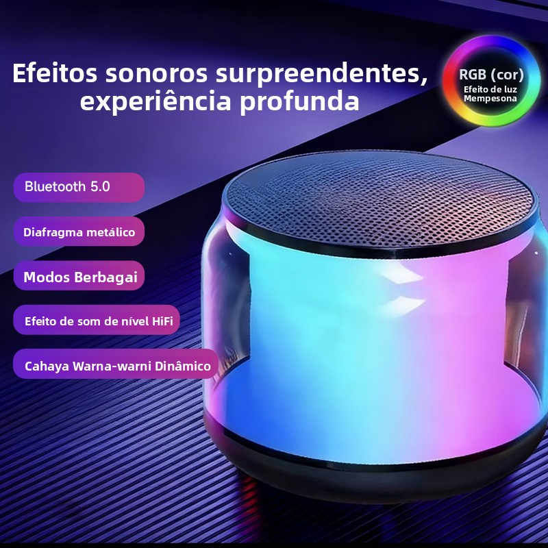 Alto-falante Bluetooth com som de alta definicäo, v¡rios modos e bateria de longa duraçäo