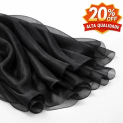 Tecido Voal Preto - 1 Metro x 3.00m - Alta Qualidade - Largura Extra - PROMOÇÃO 20% OFF!