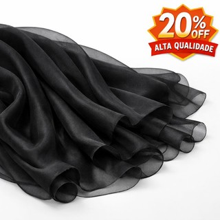 Tecido Voal Preto - 1 Metro x 3.00m - Alta Qualidade - Largura Extra - PROMOÇÃO 20% OFF!
