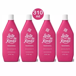 Kit 4 Desodorante Leite de Rosas Tradicional 310ml