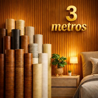 Papel de Parede Madeira Ripada Material Vinílico Autoadesivo Lavável | Efeito Madeira Realista | Fácil de Lavar em Oferta na Shopee