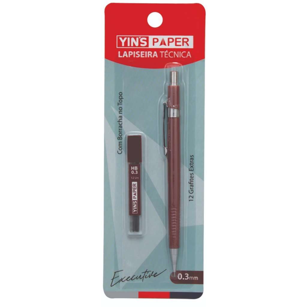 Lapiseira Técnica 0.3 Blister + tubo - Yins Paper Material Escolar, Escritório em Oferta na Shopee