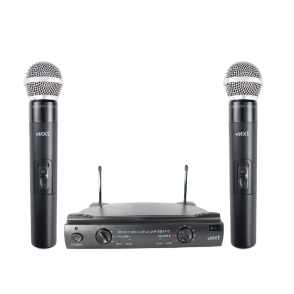 microfone duplo de mão sem fio uhf-302 MXT