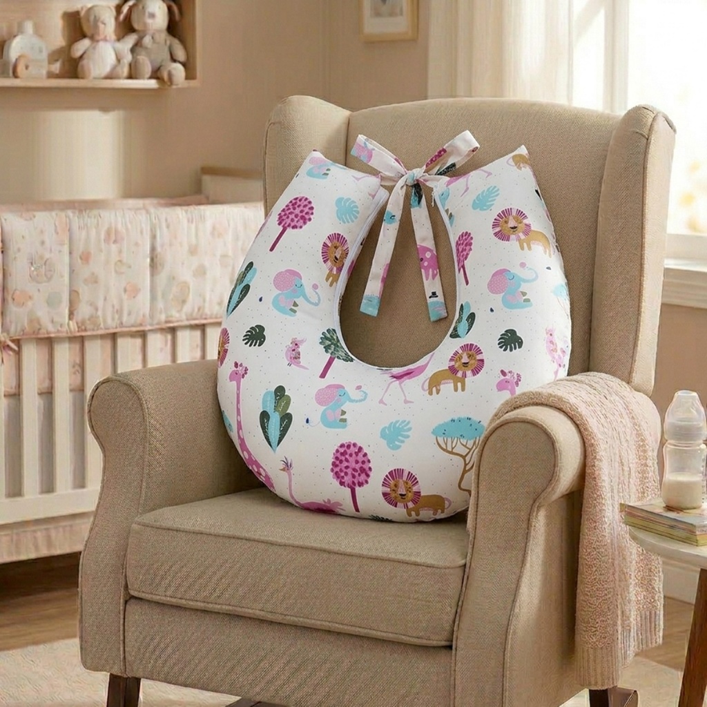 Capa para Almofada de Amamentação Zíper e Refil Diversas Estampas